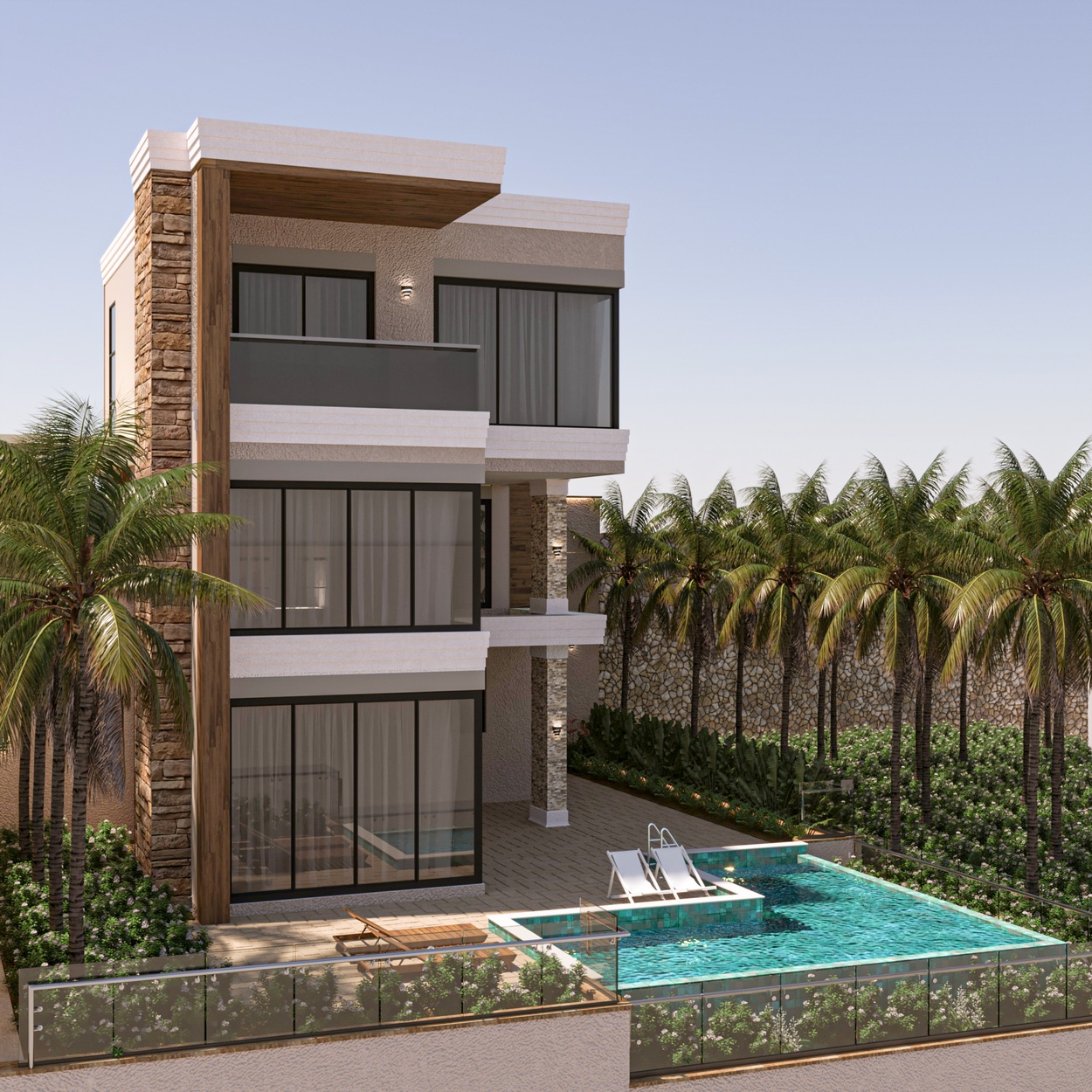 Gloria projesinin dış cephesinden bir detay