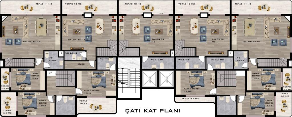 Riverside çatı kat